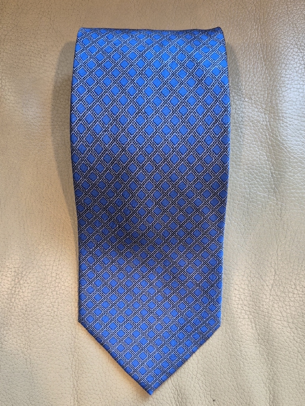 Stefano Ricci Blue Geometric Silk Tie